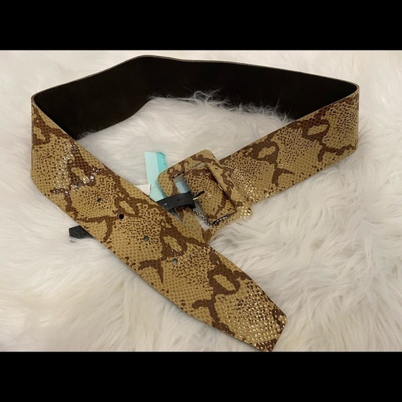 Melamed snake beige leather belt womens medium main image 8